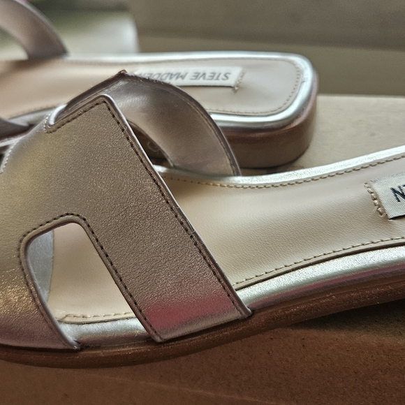 Steve Madden" Hadyn" Silver Women's Sandals 6.5 - Picture 6 of 7